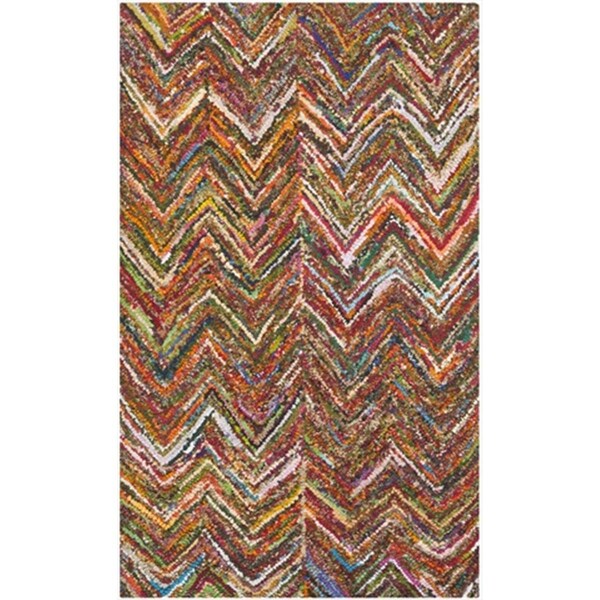 Safavieh 2 ft. 3 in. x 9 ft. Runner Contemporary Nantucket Blue and Multi Hand Tufted Rug - NAN141B-29