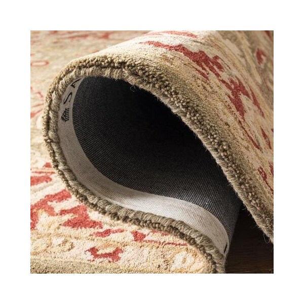 Safavieh 2 ft.-3 in. x 14 ft. Runner Traditional Anatolia- Green and Red Hand Tufted Rug - AN523A-214