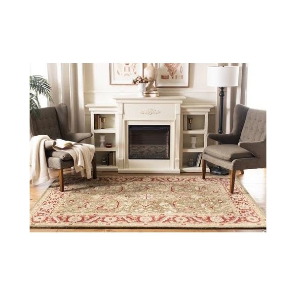 Safavieh 2 ft.-3 in. x 14 ft. Runner Traditional Anatolia- Green and Red Hand Tufted Rug - AN523A-214