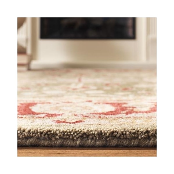 Safavieh 2 ft.-3 in. x 14 ft. Runner Traditional Anatolia- Green and Red Hand Tufted Rug - AN523A-214