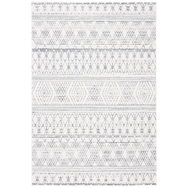 Safavieh 9 x 12 ft. Tulum Contemporary & Vintage Rectangle Power Loomed Rug Ivory & Gray - TUL610A-9