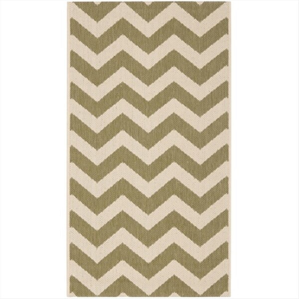 Safavieh 2 Ft. X 3 Ft. -7 In. Accent Indoor-Outdoor Courtyard- Green And Beige- Machine Made Rug - CY6244-244-2