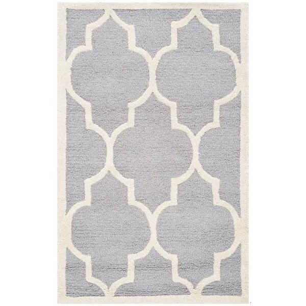 Safavieh Cambridge Hand Tufted Accent Rug, Silver and Ivory - 2 x 3 ft. - CAM134D-2
