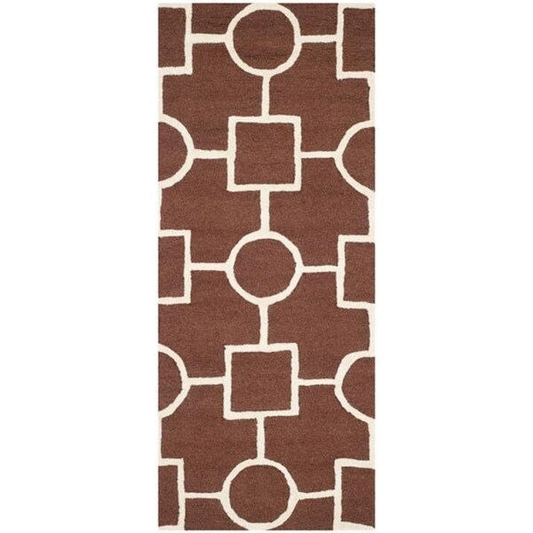 Safavieh Cambridge Runner Rug, Dark Brown and Ivory - 2 ft. 6 in. x 6 ft. - CAM143H-26