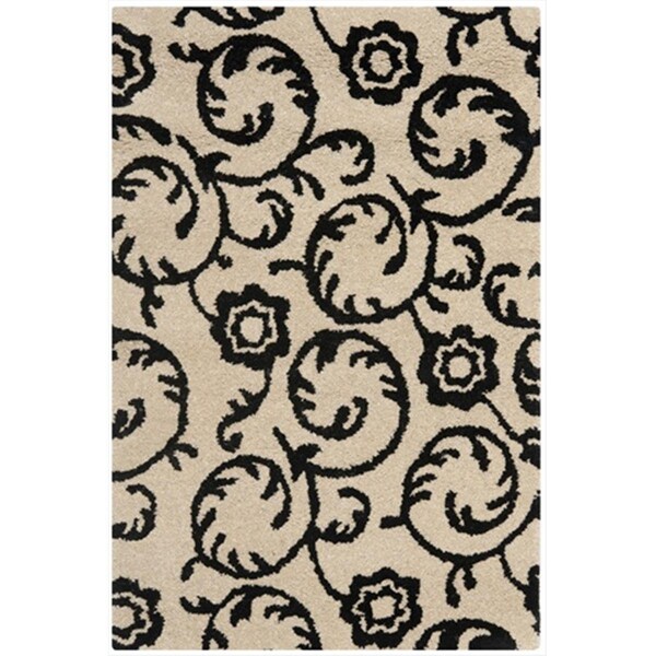 Safavieh 2 ft. 6 in. x 12 ft. Runner Contemporary Soho Beige and Black Hand Tufted Rug - SOH415A-212