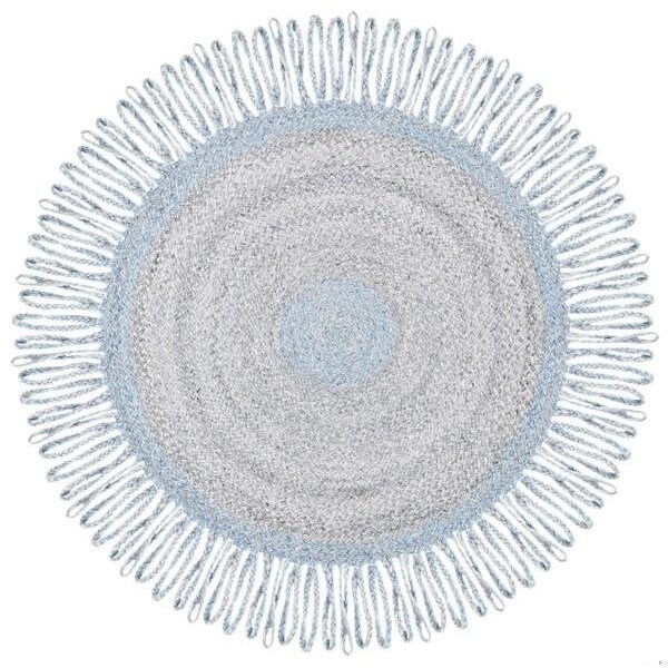 Safavieh 3 x 3 ft. Cape Cod Round Area Rug, Blue & Grey - CAP228M-3R