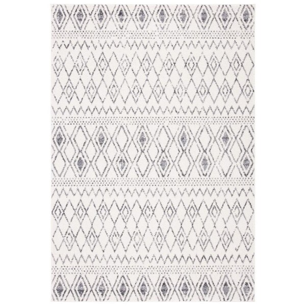 Safavieh 9 x 12 ft. Tulum Contemporary & Vintage Rectangle Power Loomed Rug Ivory & Gray - TUL628A-9