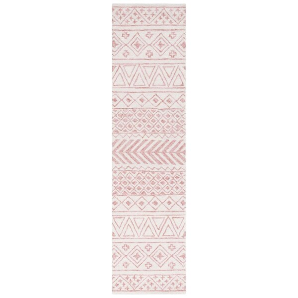 Safavieh 2 ft.-3 in. x 9 ft. Metro Global Runner Area Rug Ivory & Pink - MET353P-29