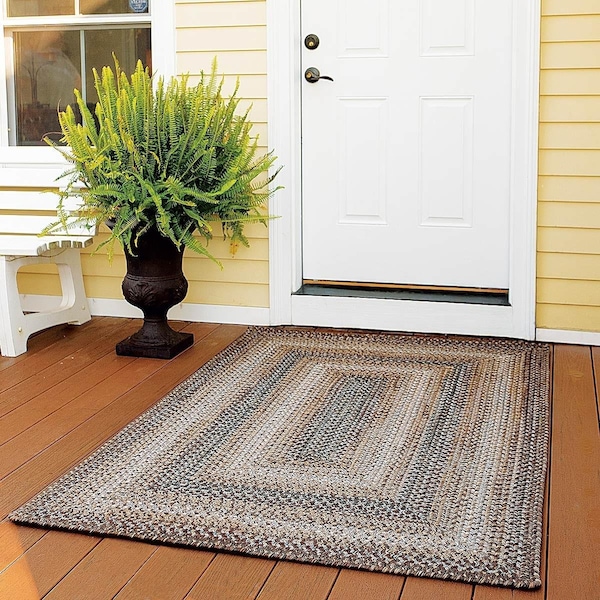 Homespice Decor 27 x 45 in. Wildwood Ultra Durable Rectangular Braided Rug - Brown - 310620