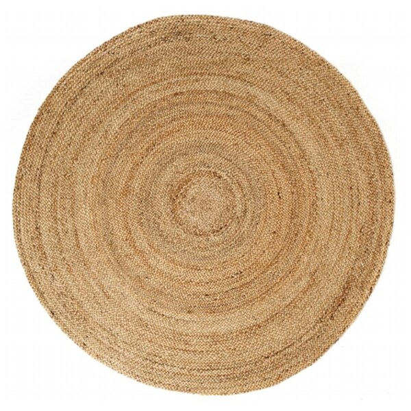 Work-Of-Art 4 by 4 Round Kerala Natural Jute Rug - WO2521508
