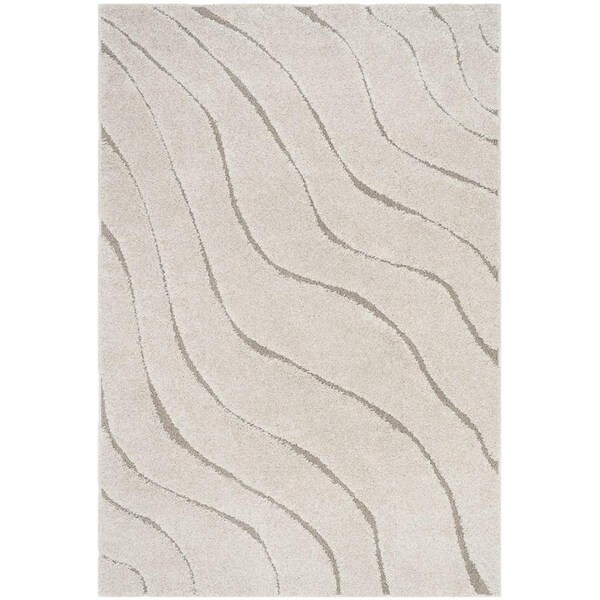 Safavieh Shag Small Rectangle Area Rug, Cream and Beige - 3 ft.-3 in. x 5 ft.-3 in. - SG472-1113-3