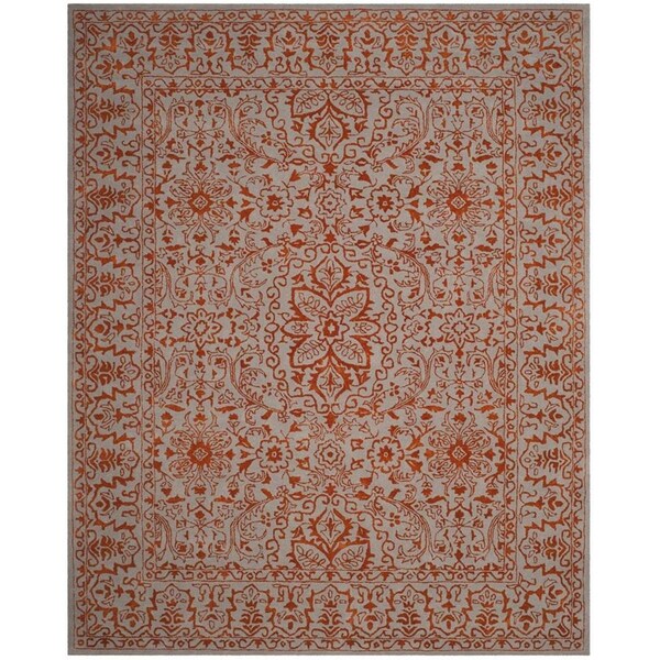 Safavieh Glamour Hand Tufted Large Rectangle Area RugGrey & Rust 8 x 10 ft. - GLM516G-8