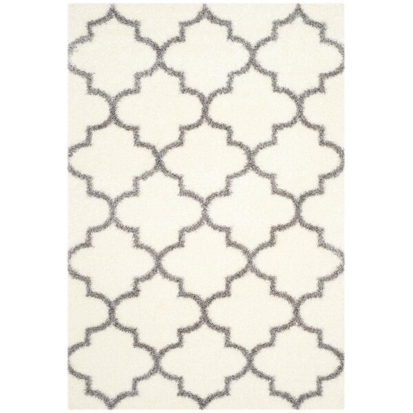 Safavieh Montreal Shag Runner Rug, Ivory and Grey - 2 ft. - 3 in. x 7 ft. - SGM831B-27