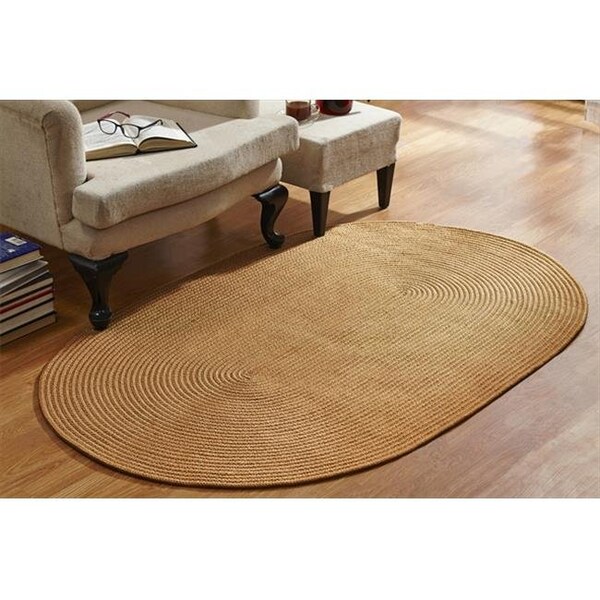 Better Trends Better Trends BRCB64100STS Country Solid Braided Rug; Straw - 64 x 100 in. - BRCB64100STS