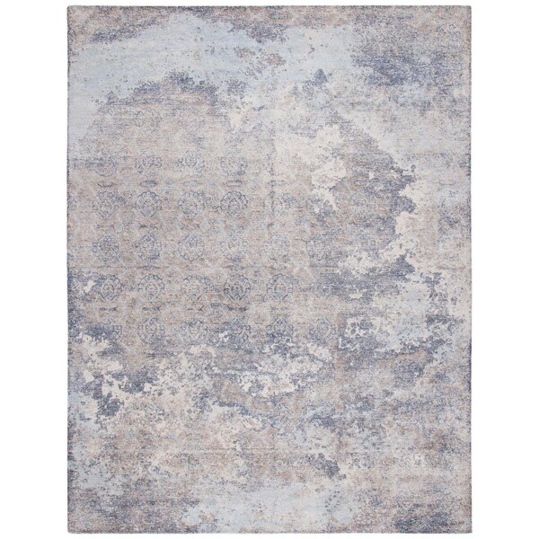Safavieh 8 x 10 ft. Restoration Vintage Rectanglar Handmade Wool Rug Blue & Ivory - RVT111M-8