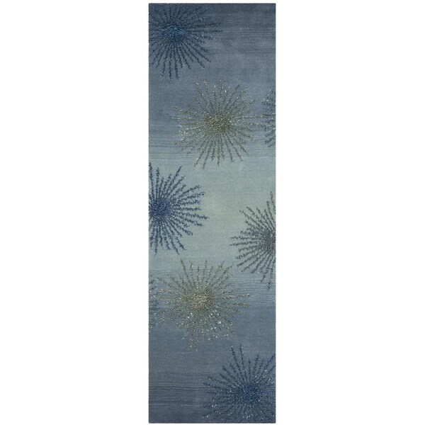 Safavieh Soho Hand Tufted Runner Rug, Denim - 2 ft.-6 in. x 8 ft. - SOH712W-28