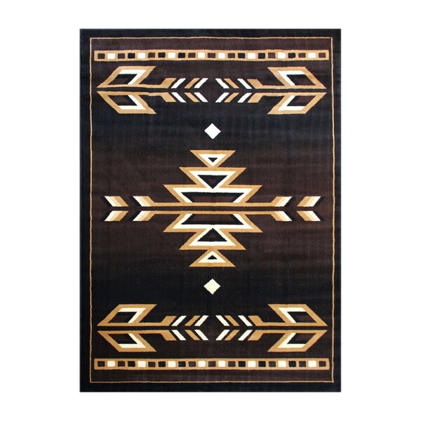 Flash Furniture Brown 8' x 10' Southwestern Arrow Motif Area Rug - KP-RG2814-810-BN-GG