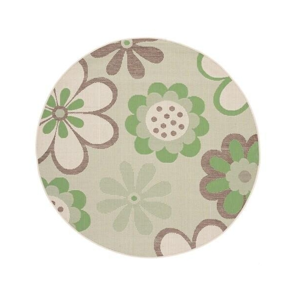 Safavieh 2 Ft. X 3 Ft. -7 In. Accent Indoor-Outdoor Courtyard- Natural Brown And Olive- Machine Made Rug - CY4035A-2