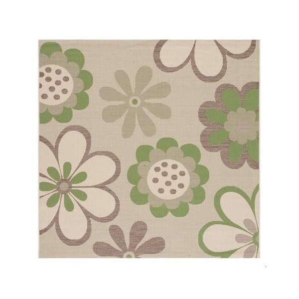 Safavieh 2 Ft. X 3 Ft. -7 In. Accent Indoor-Outdoor Courtyard- Natural Brown And Olive- Machine Made Rug - CY4035A-2