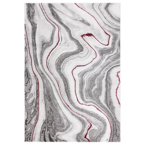 Safavieh 2 ft. 7 in. x 5 ft. Craft Power Loomed Rectangle Area RugGrey & Wine - CFT819S-3