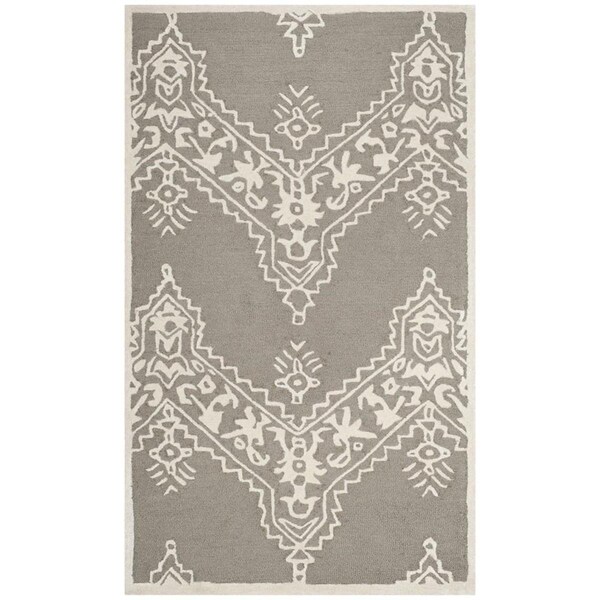 Safavieh Manchester Small Rectangle RugsGrey & Ivory 3 x 5 ft. - MNH523A-3