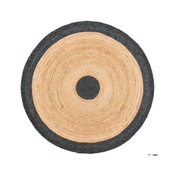 Safavieh 4 x 4 ft. Braided Contemporary Round Rug, Black & Gold - BRD910Z-4R