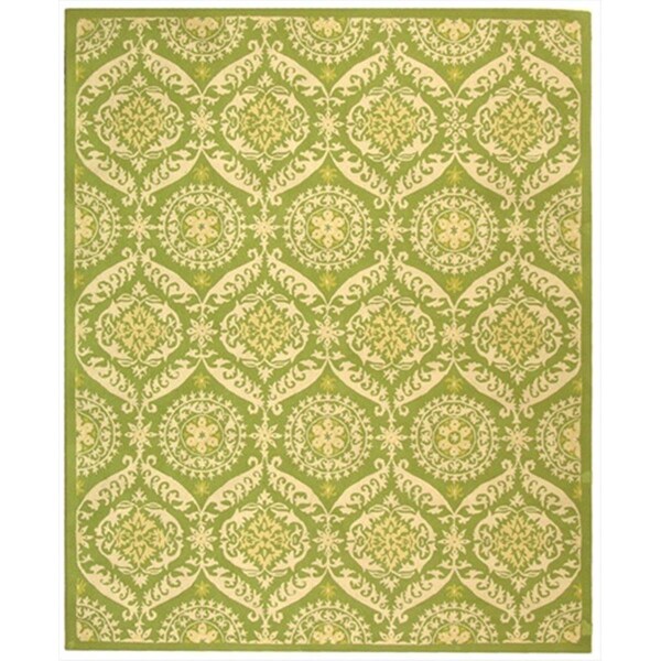 Safavieh 3 ft. x 3 ft. Round- Transitional Chelsea Green And Beige Hand Hooked Rug - HK356B-3R