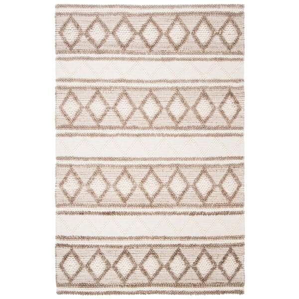 Safavieh 3 x 5 ft. Natural Fiber Rectangle Area RugTaupe & Ivory - NF866B-3
