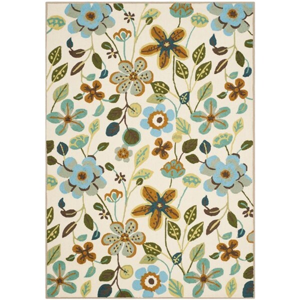 Safavieh 4 x 6 ft. Four Seasons Hand Hooked Medium Rectangle Area Rug, Ivory & Multicolor - FRS429A-46