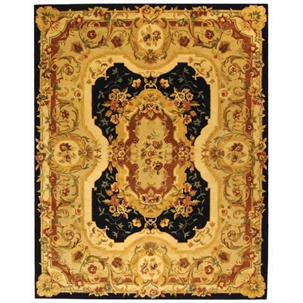 Safavieh 8 x 8 ft. Round- Traditional Empire Navy And Beige Hand Tufted Rug - EM824B-8R