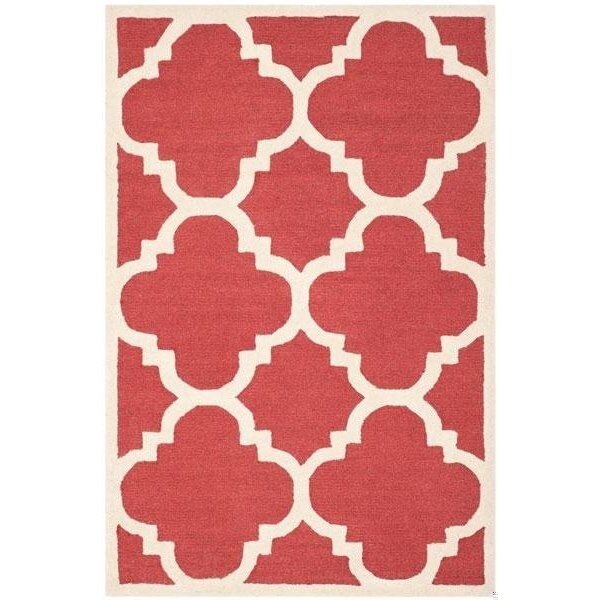 Safavieh Cambridge Hand Tufted Accent Rugs, Rust and Ivory - 2 x 3 ft. - CAM140L-2