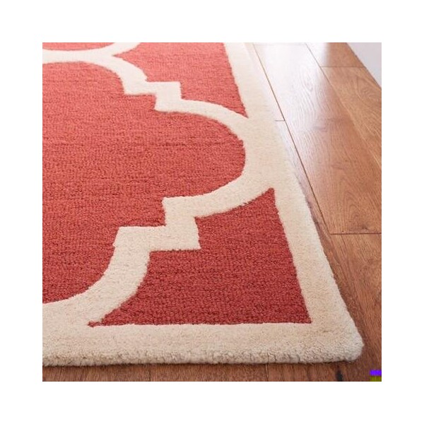 Safavieh Cambridge Hand Tufted Accent Rugs, Rust and Ivory - 2 x 3 ft. - CAM140L-2