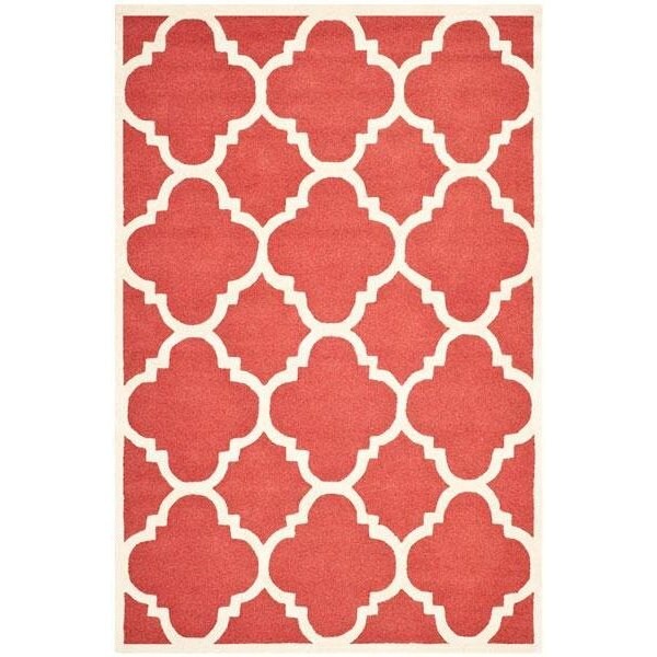 Safavieh Cambridge Hand Tufted Accent Rugs, Rust and Ivory - 2 x 3 ft. - CAM140L-2