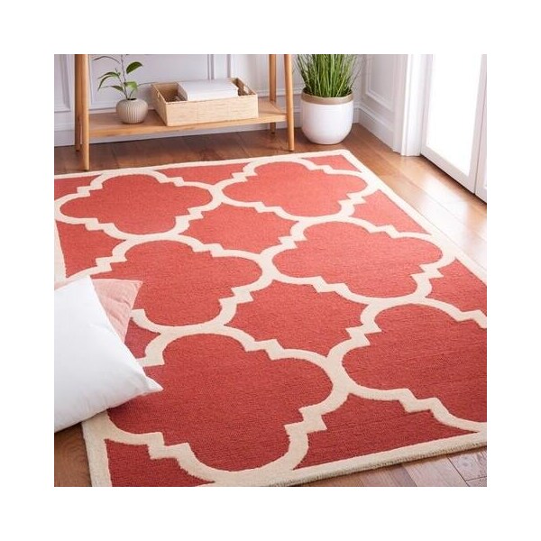 Safavieh Cambridge Hand Tufted Accent Rugs, Rust and Ivory - 2 x 3 ft. - CAM140L-2
