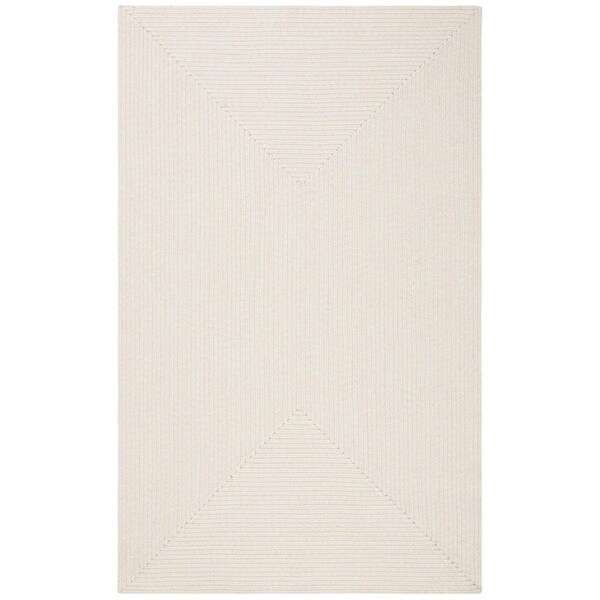 Safavieh 3 x 5 ft. Braided Contemporary Rectangle Hand Woven Area Rug Ivory & Beige - BRD315B-3
