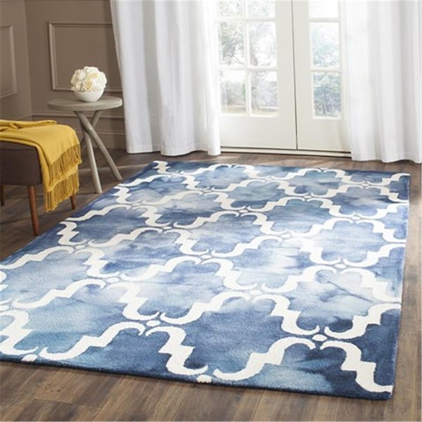 Safavieh Dip Dye Hand Tufted Rectangle Rug- Navy - Ivory- 6 x 9 ft. - DDY536N-6