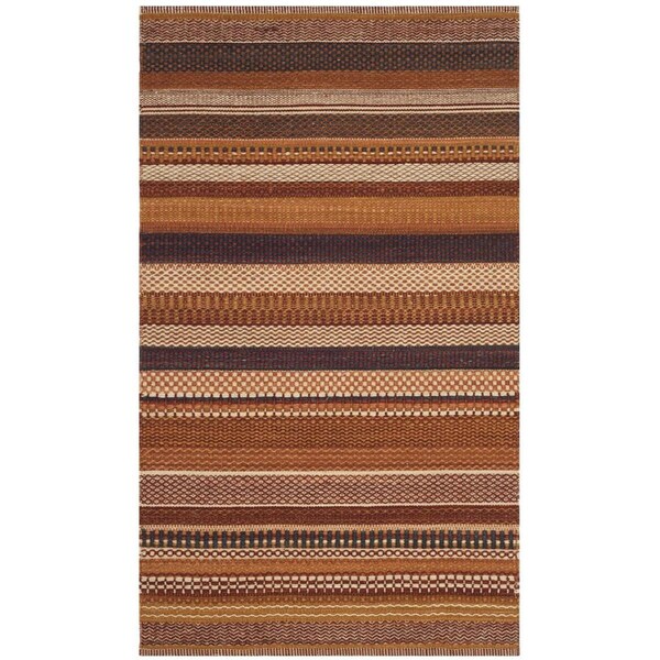 Safavieh Kilim Rectangle Hand Woven Rug, Rust - 6 X 9 Ft. - KLM951B-6