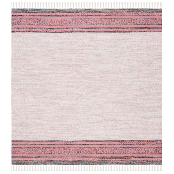 Safavieh 6 x 6 ft. Montauk 653U Hand Loomed Square Area Rug Pink & Beige - MTK653U-6SQ