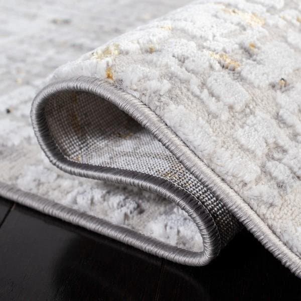 Safavieh 2 x 8 ft. Amelia Contemporary Runner Power Loomed Rug Gray & Gold - ALA248F-28