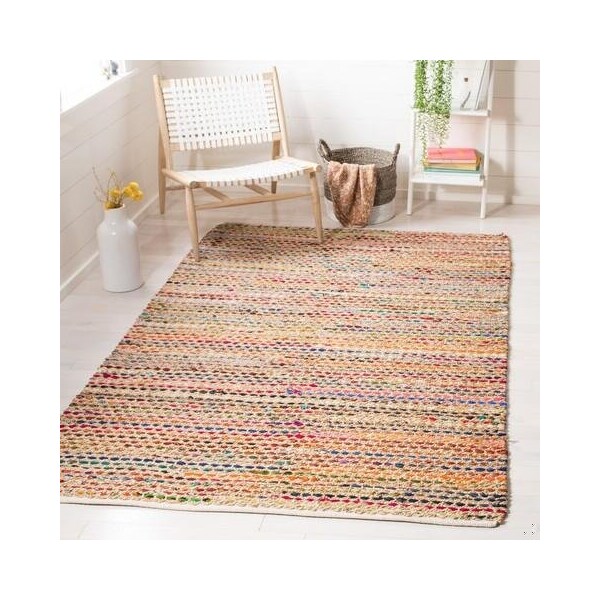 Safavieh 3 x 5 ft. Small Rectangle Cape Cod Hand Woven Rug, Natural and Multi Color - CAP301A-3