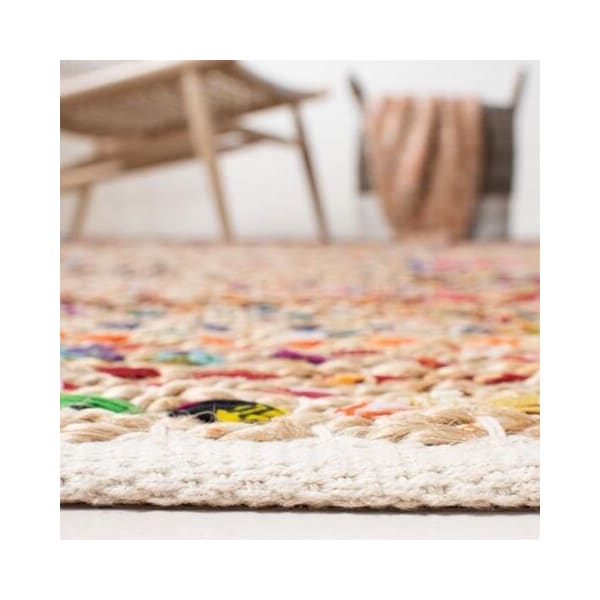 Safavieh 3 x 5 ft. Small Rectangle Cape Cod Hand Woven Rug, Natural and Multi Color - CAP301A-3