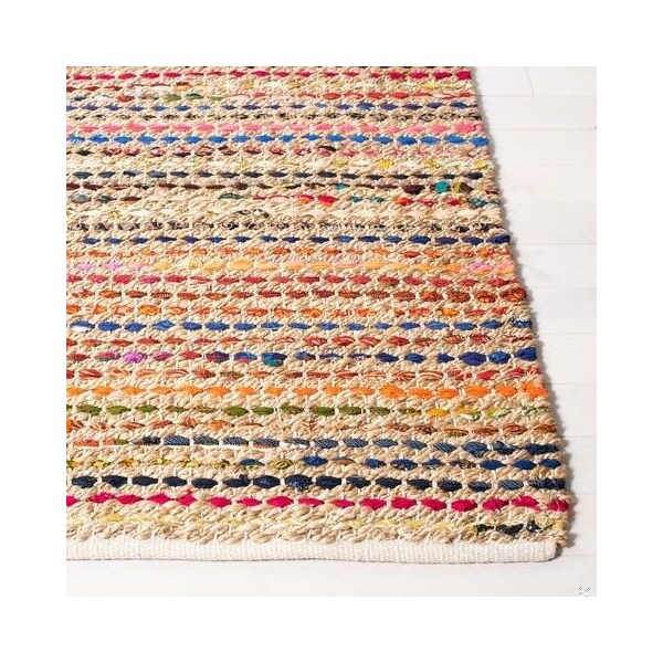 Safavieh 3 x 5 ft. Small Rectangle Cape Cod Hand Woven Rug, Natural and Multi Color - CAP301A-3