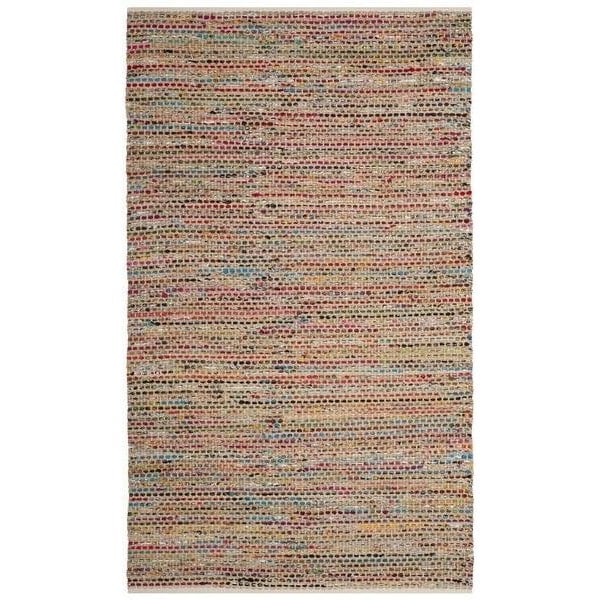 Safavieh 3 x 5 ft. Small Rectangle Cape Cod Hand Woven Rug, Natural and Multi Color - CAP301A-3