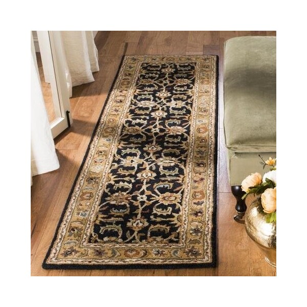 Safavieh 3 Ft. x 5 Ft. Small Rectangle- Traditional Classic Black And Gold Hand Tufted Rug - CL758B-3
