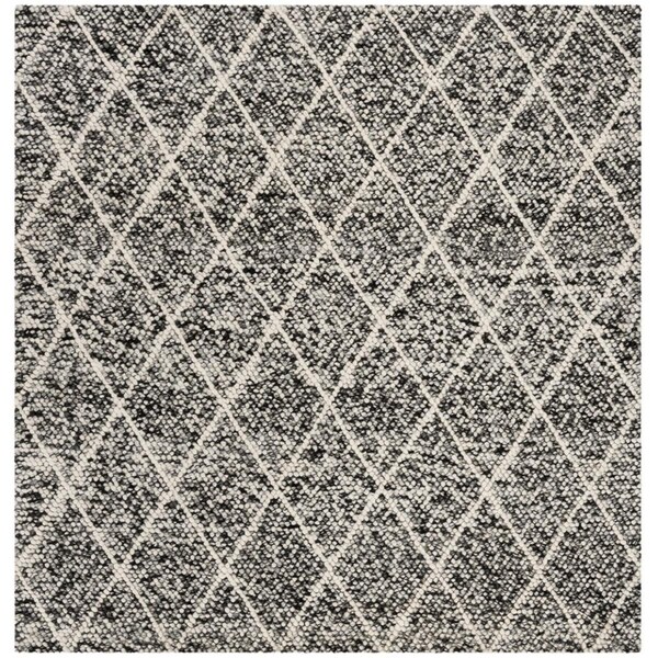 Safavieh 6 x 6 ft. Natural Hand Woven RugSquare Ivory & Black - NAT712C-6SQ