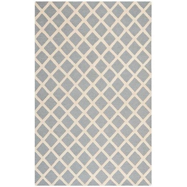 Safavieh 4 x 6 ft. Cambridge Hand Tufted Small Rectangle Area RugSilver & Ivory - CAM135D-4