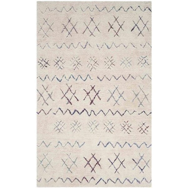 Safavieh 4 x 6 ft. Casablanca Hand Tufted Small Rectangle Area RugIvory & Multicolor - CSB213A-4