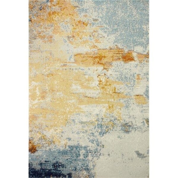 Bashian Bashian E110-MULTI-76X96-5444A Everek Collection Abstract Contemporary Polypropylene Machine Made Area Rug; Multicolor - 7 ft. 6 in. x 9 ft. 6 in. - E110-MULTI-76X96-5444A