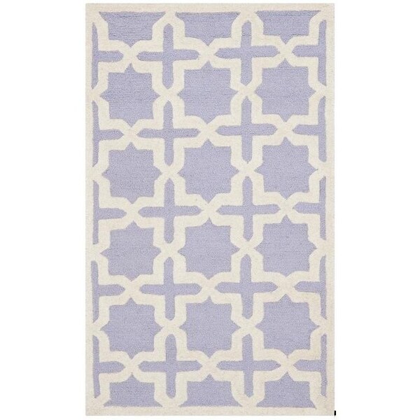 Safavieh Cambridge Hand Tufted Accent Rugs, Lavander and Ivory - 2 x 3 ft. - CAM125C-2