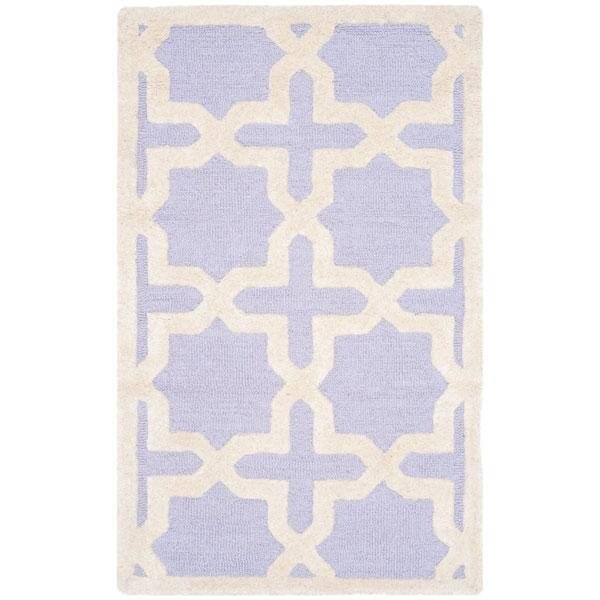 Safavieh Cambridge Hand Tufted Accent Rugs, Lavander and Ivory - 2 x 3 ft. - CAM125C-2